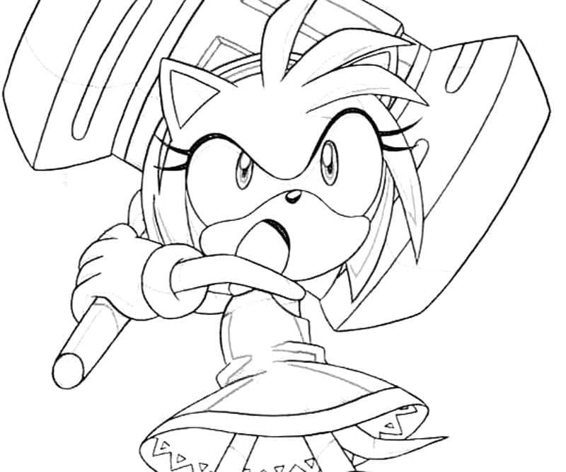 Free printable Amy Rose coloring page #184211 from Video Games collection
