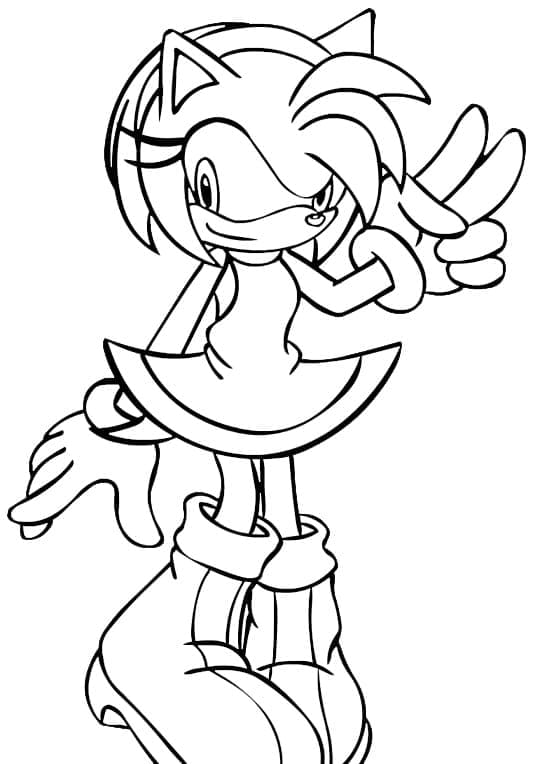 Free printable Amy Rose coloring page #184213 from Video Games collection