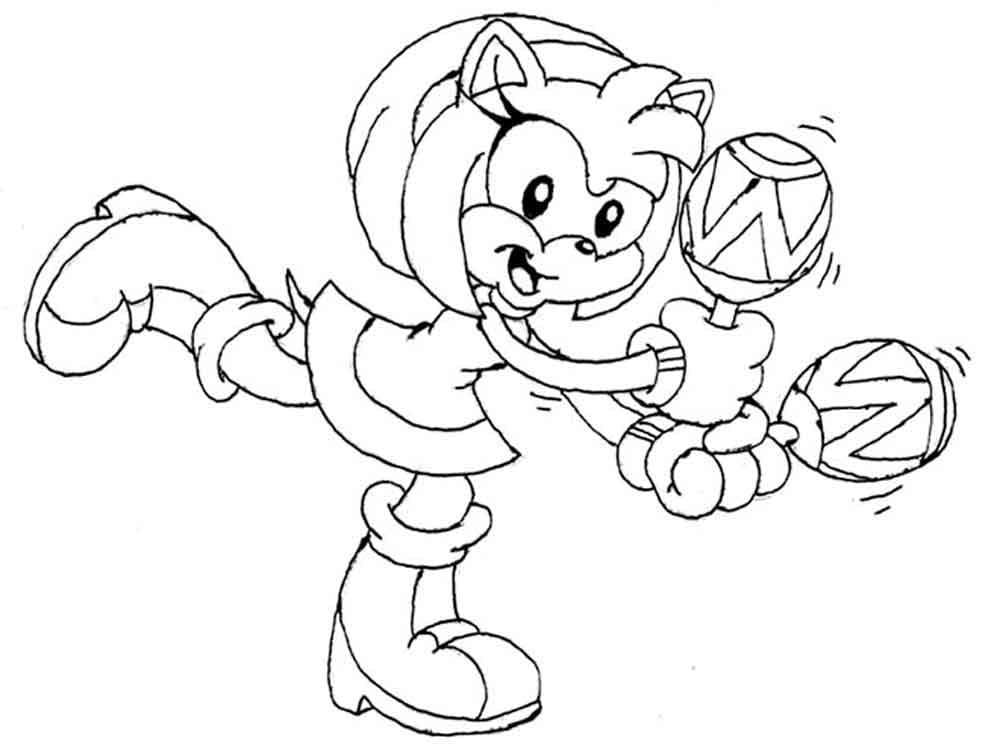 Free printable Amy Rose coloring page #184218 from Video Games collection