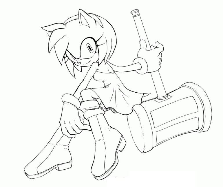 Free printable Amy Rose coloring page #184219 from Video Games collection