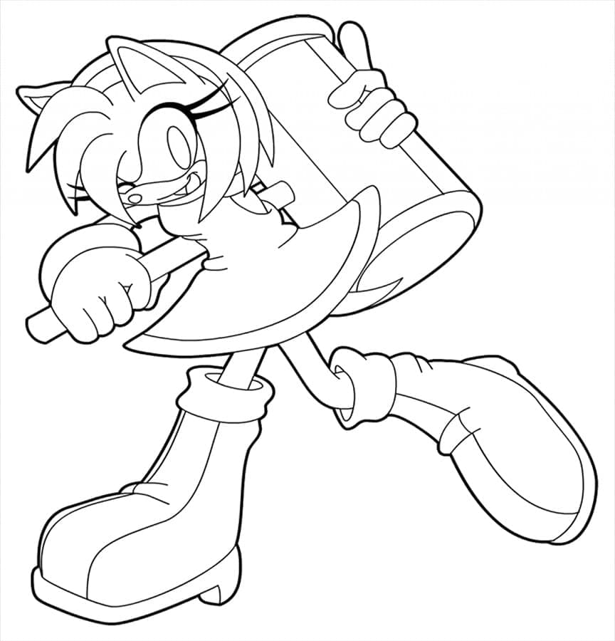 Free printable Amy Rose coloring page #184220 from Video Games collection