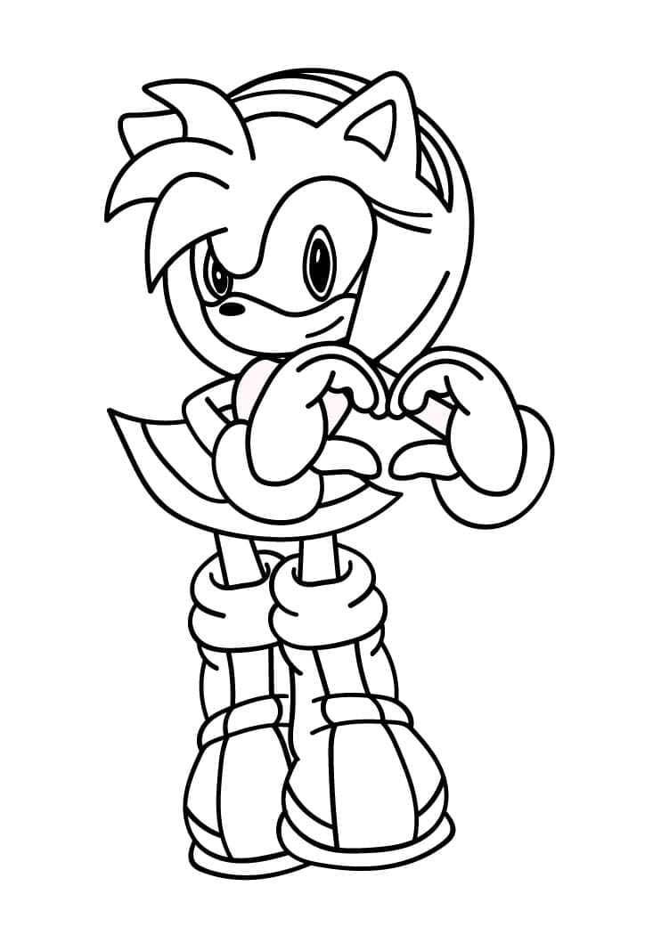 Free printable Amy Rose coloring page #184221 from Video Games collection