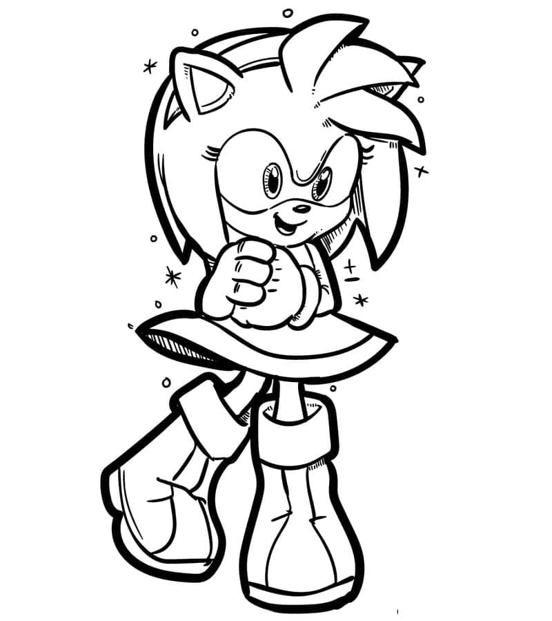 Free printable Amy Rose coloring page #184223 from Video Games collection