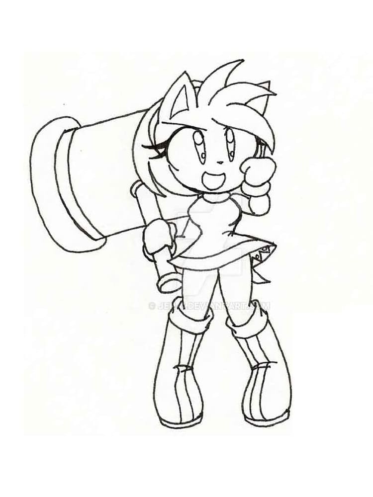 Free printable Amy Rose coloring page #184226 from Video Games collection