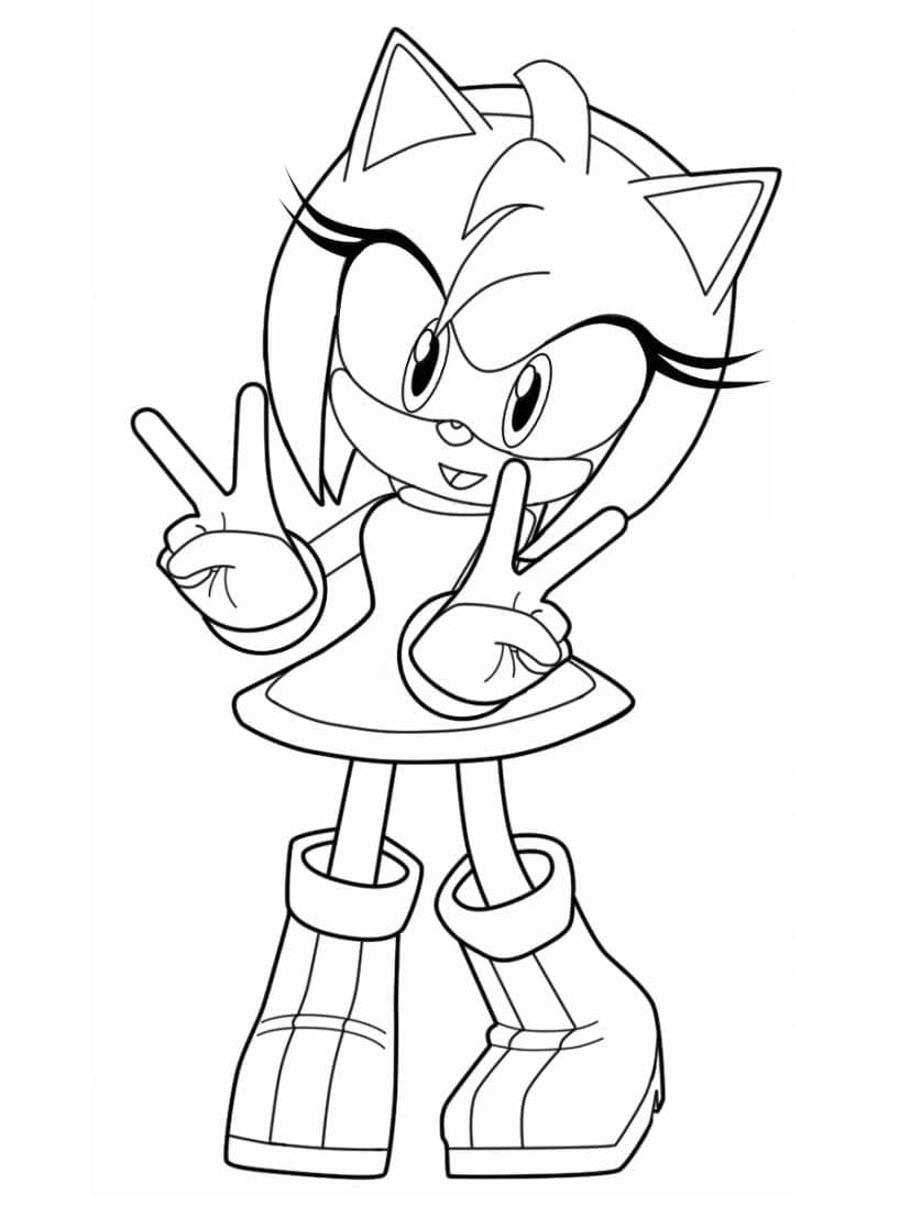 Free printable Amy Rose coloring page #184229 from Video Games collection