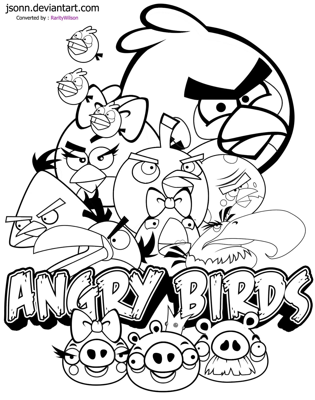 Free printable Angry Birds coloring page #25066 from Video Games collection
