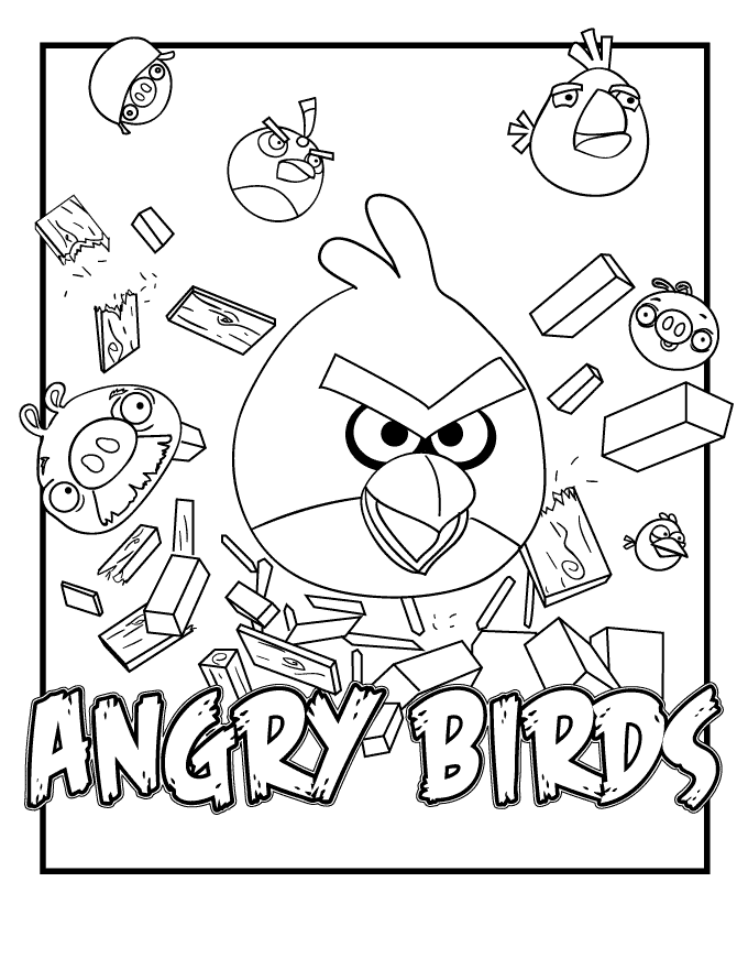 Free printable Angry Birds coloring page #25107 from Video Games collection Free printable Angry Birds coloring page #25107 from Video Games collection