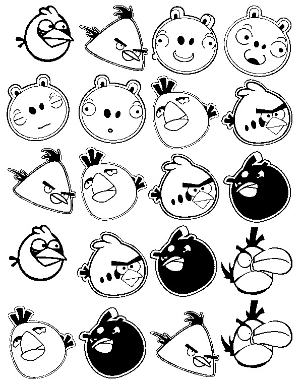 Coloring page: Angry Birds (Video Games) #25109 - Free Printable Coloring Pages