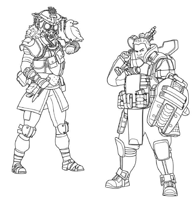 Free printable Apex Legends coloring page #184319 from Video Games collection Free printable Apex Legends coloring page #184319 from Video Games collection
