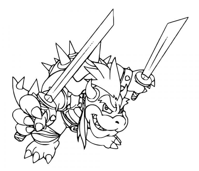 Free printable Bowser coloring page #195973 from Video Games collection Free printable Bowser coloring page #195973 from Video Games collection