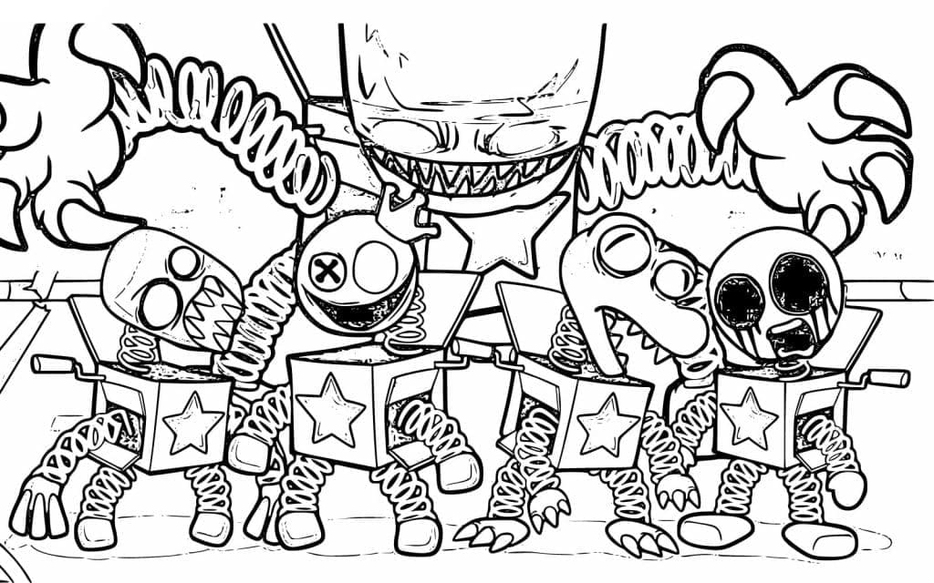Coloring page: Boxy Boo (Video Games) #211905 - Free Printable Coloring Pages