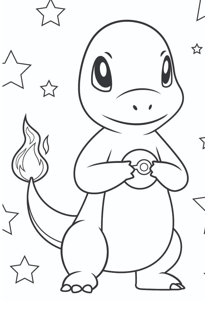 Free printable Charmander coloring page #178744 from Video Games collection