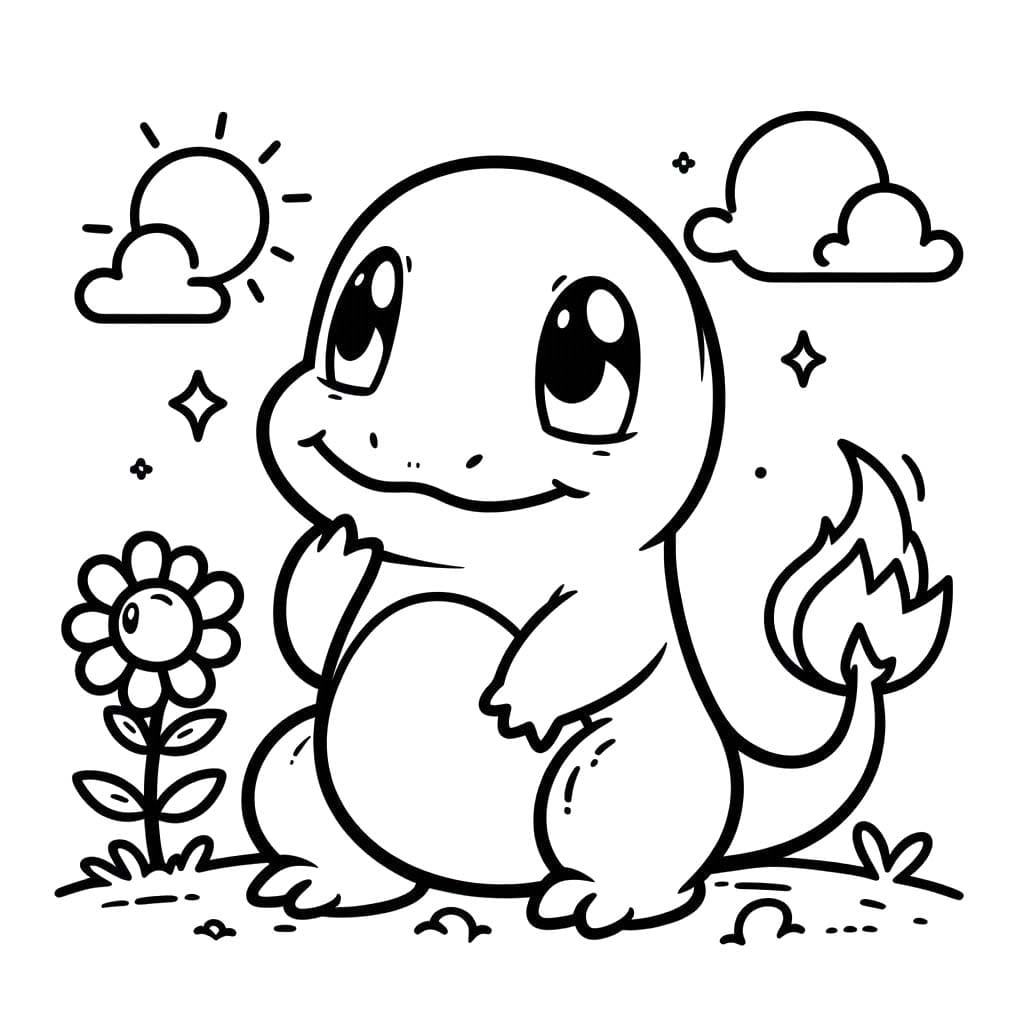 Free printable Charmander coloring page #219020 from Video Games collection