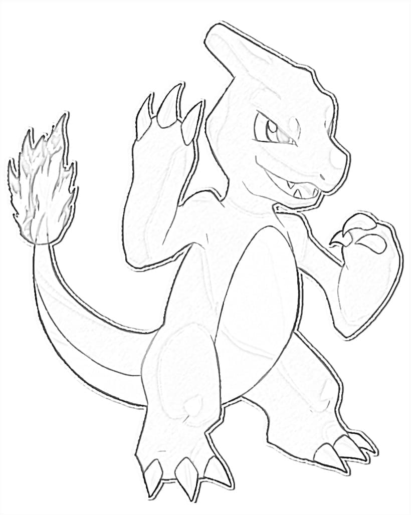 Free printable Charmeleon coloring page #218929 from Video Games collection