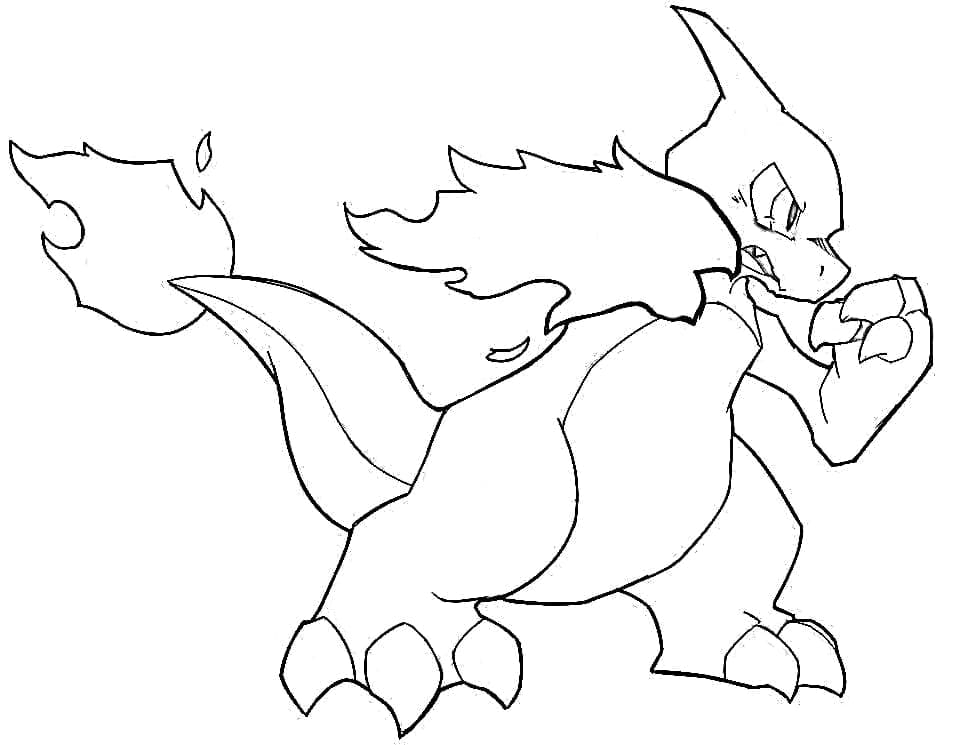 Coloring page: Charmeleon (Video Games) #218936 - Free Printable Coloring Pages