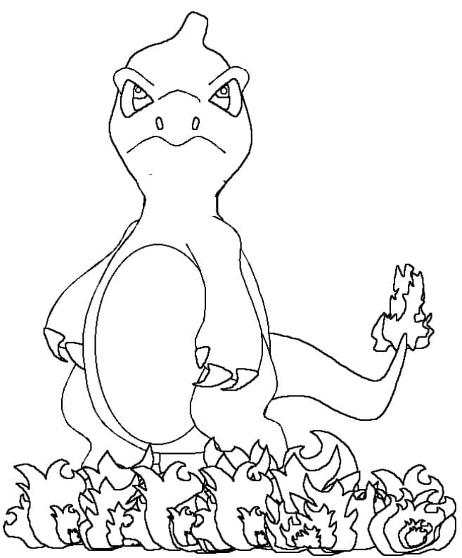 Coloring page: Charmeleon (Video Games) #218941 - Free Printable Coloring Pages