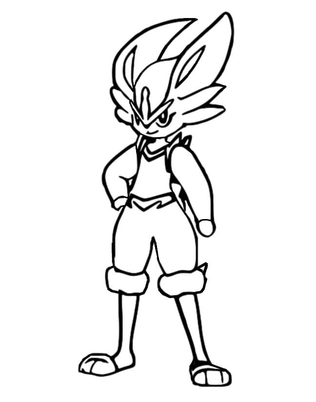 Free printable Cinderace coloring page #219149 from Video Games collection