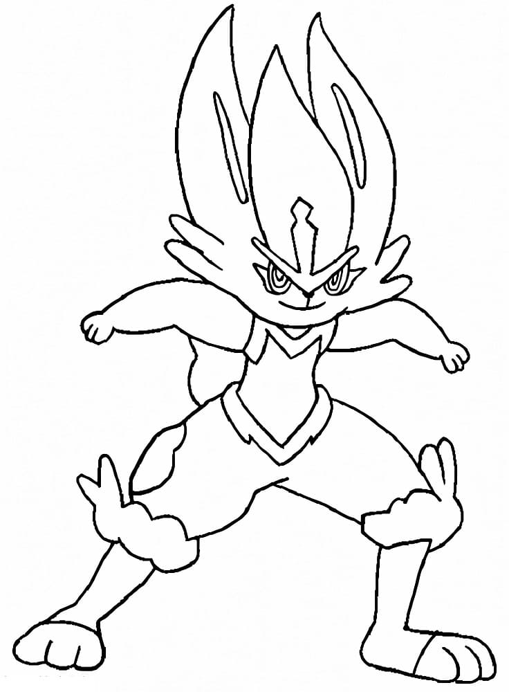 Free printable Cinderace coloring page #219154 from Video Games collection