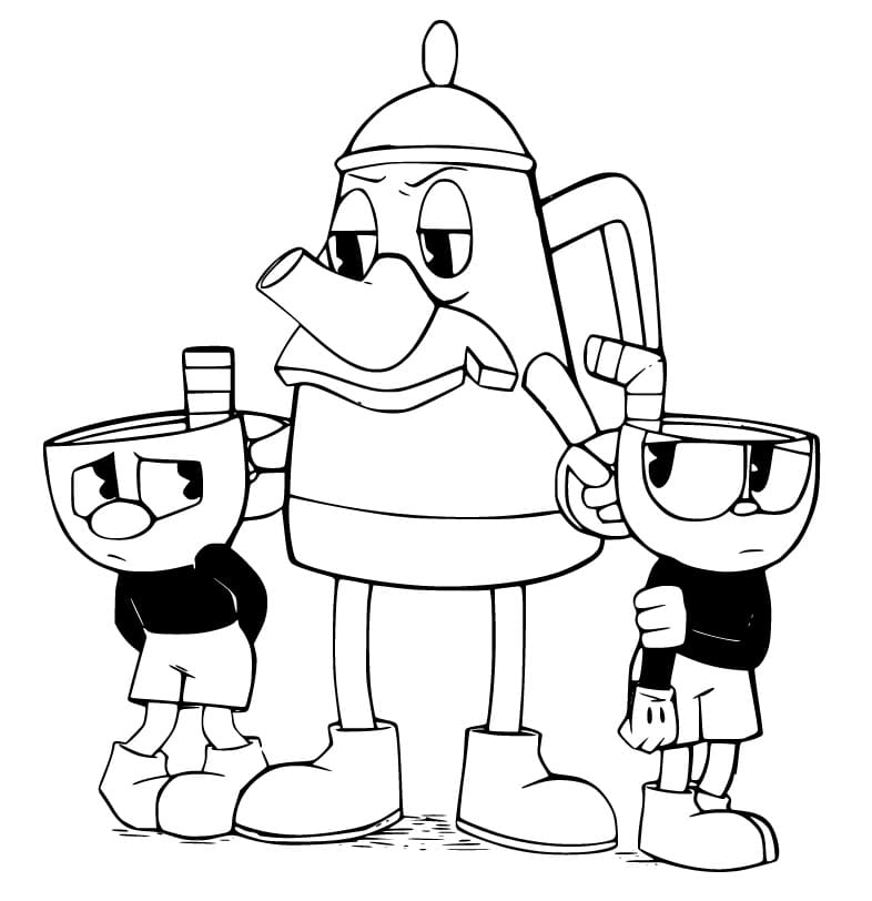 Free printable Cuphead coloring page #185122 from Video Games collection