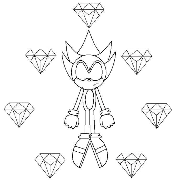 Free printable Dark Sonic coloring page #222172 from Video Games collection