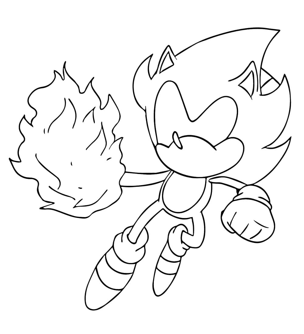 Free printable Dark Sonic coloring page #222183 from Video Games collection