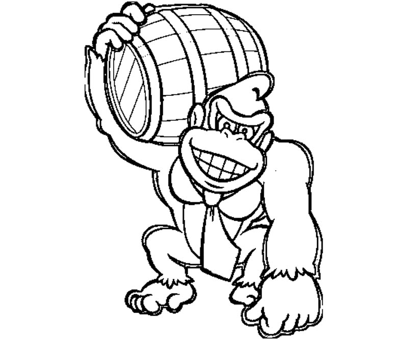 drawings donkey kong video games printable coloring pages
