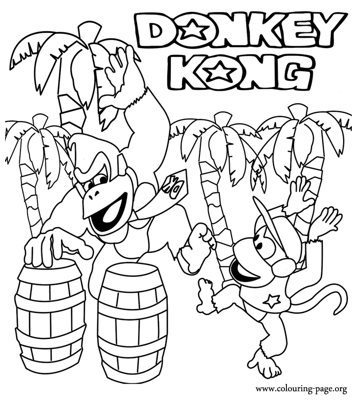 Drawing Donkey Kong 112163 (Video Games) Printable coloring pages