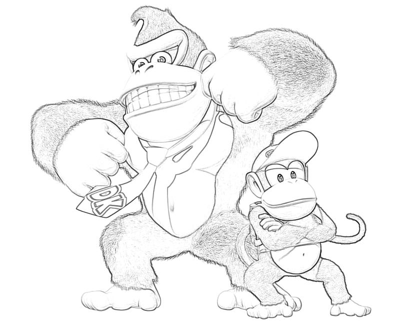 Coloring page: Donkey Kong (Video Games) #112169 - Free Printable Coloring Pages