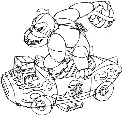 Coloring page: Donkey Kong (Video Games) #112171 - Free Printable Coloring Pages