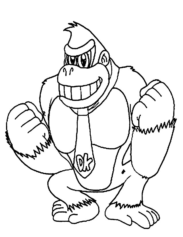 Coloring page: Donkey Kong (Video Games) #112174 - Printable coloring pages