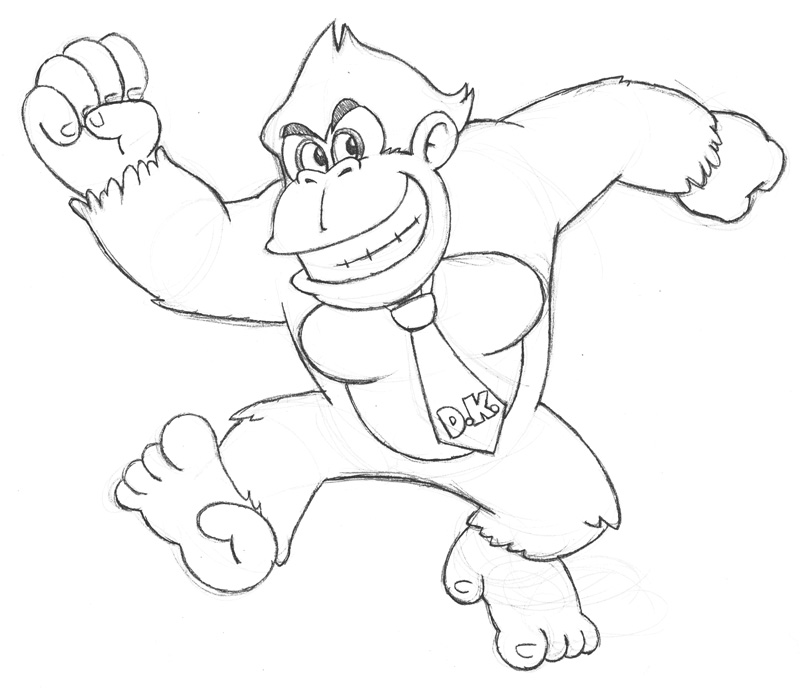 Coloring page: Donkey Kong (Video Games) #112186 - Free Printable Coloring Pages