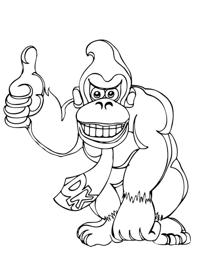 Coloring page: Donkey Kong (Video Games) #112192 - Free Printable Coloring Pages