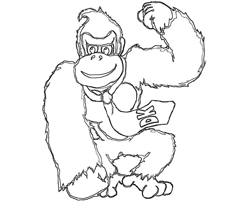 Coloring page: Donkey Kong (Video Games) #112220 - Free Printable Coloring Pages
