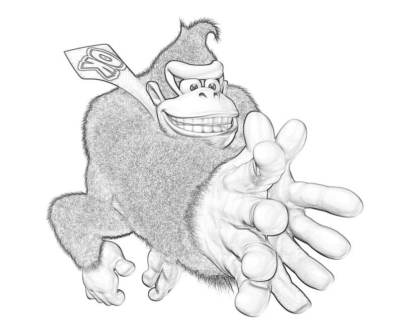 Coloring page: Donkey Kong (Video Games) #112239 - Free Printable Coloring Pages