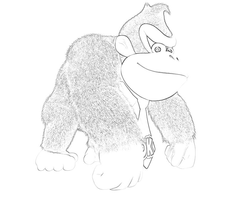 Coloring page: Donkey Kong (Video Games) #112241 - Free Printable Coloring Pages