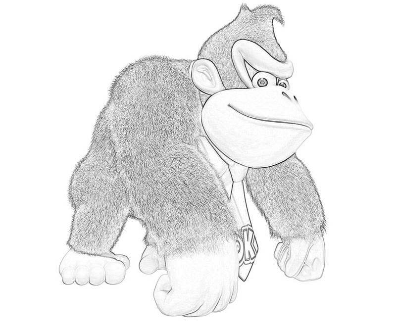 Coloring page: Donkey Kong (Video Games) #112251 - Free Printable Coloring Pages