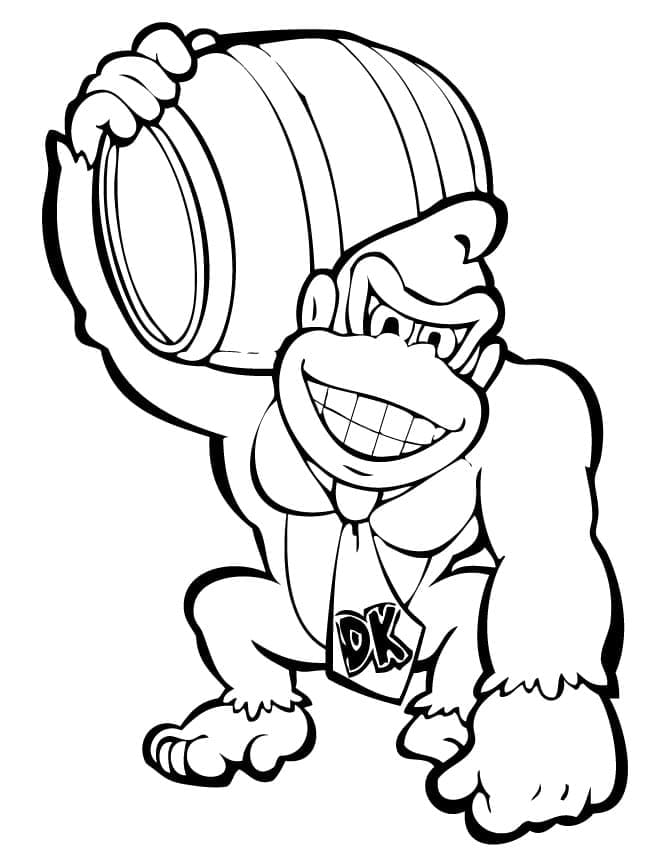Free printable Donkey Kong coloring page #186372 from Video Games collection