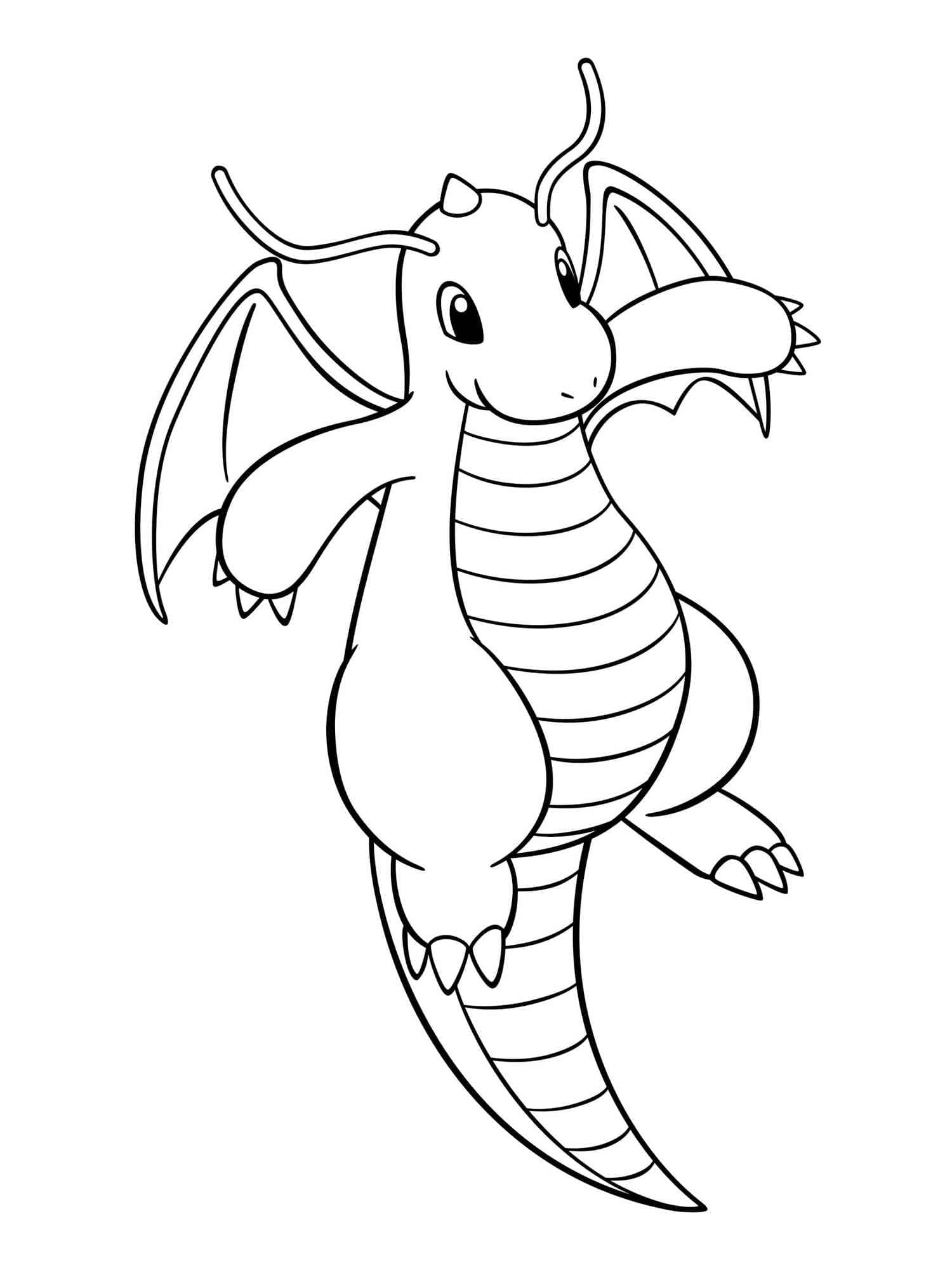 Free printable Dragonite coloring page #181598 from Video Games collection