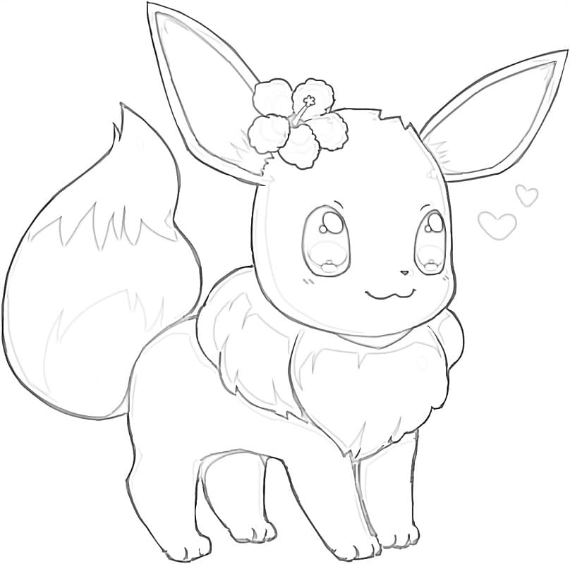 Free printable Eevee coloring page #179253 from Video Games collection