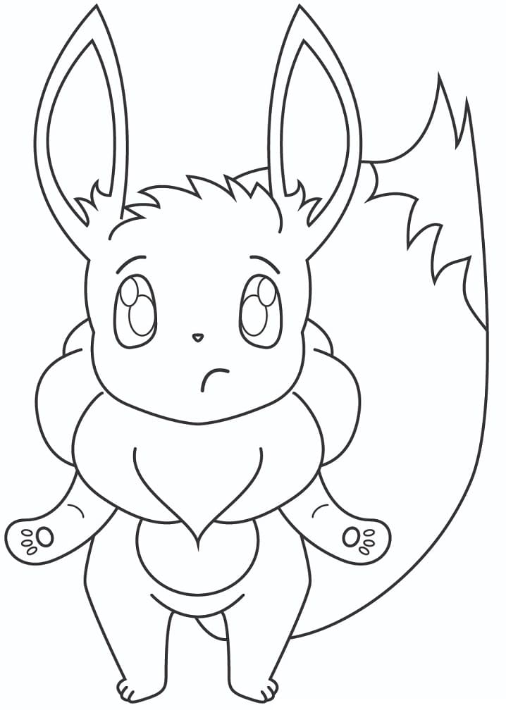 Free printable Eevee coloring page #179255 from Video Games collection Free printable Eevee coloring page #179255 from Video Games collection