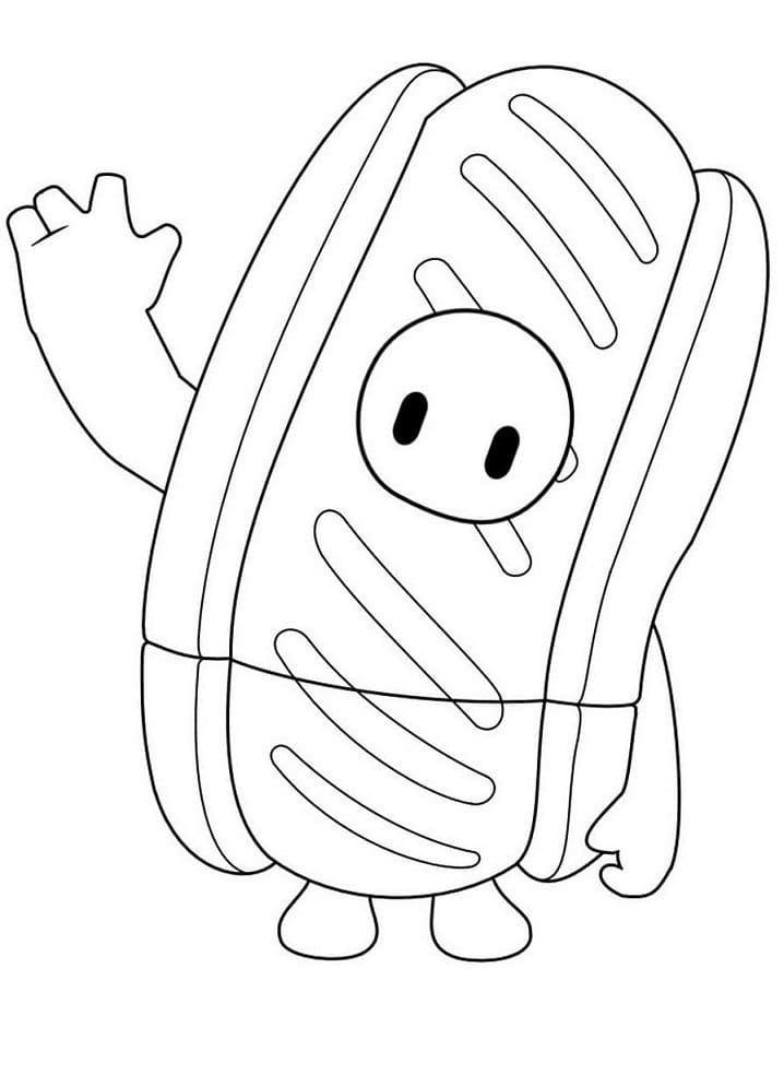 Free printable Fall Guys coloring page #186853 from Video Games collection Free printable Fall Guys coloring page #186853 from Video Games collection