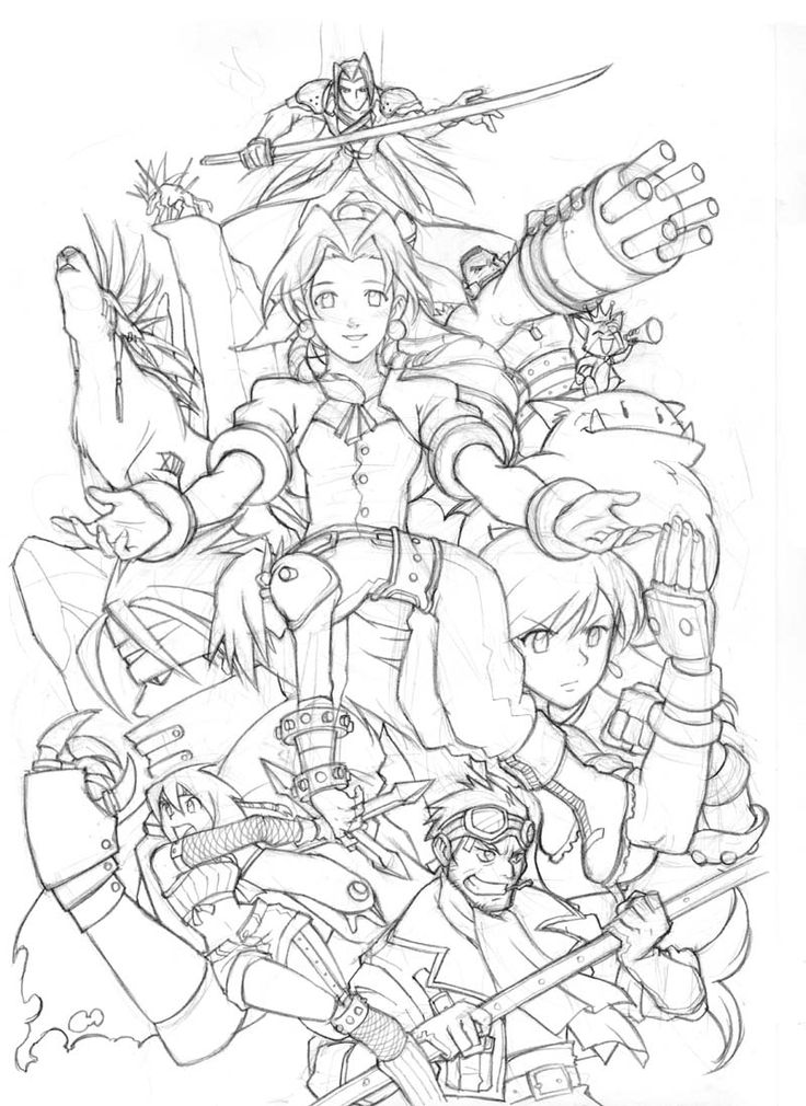 Coloring page: Final Fantasy (Video Games) #116381 - Printable coloring pages
