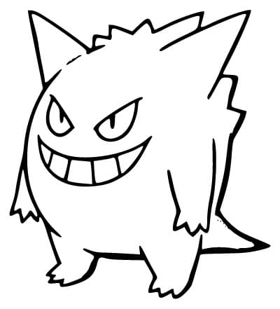 Free printable Gengar coloring page #181540 from Video Games collection
