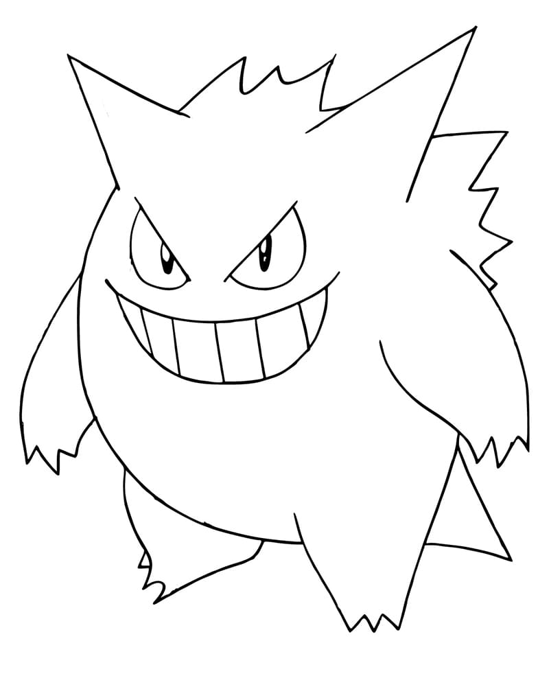 Free printable Gengar coloring page #181541 from Video Games collection