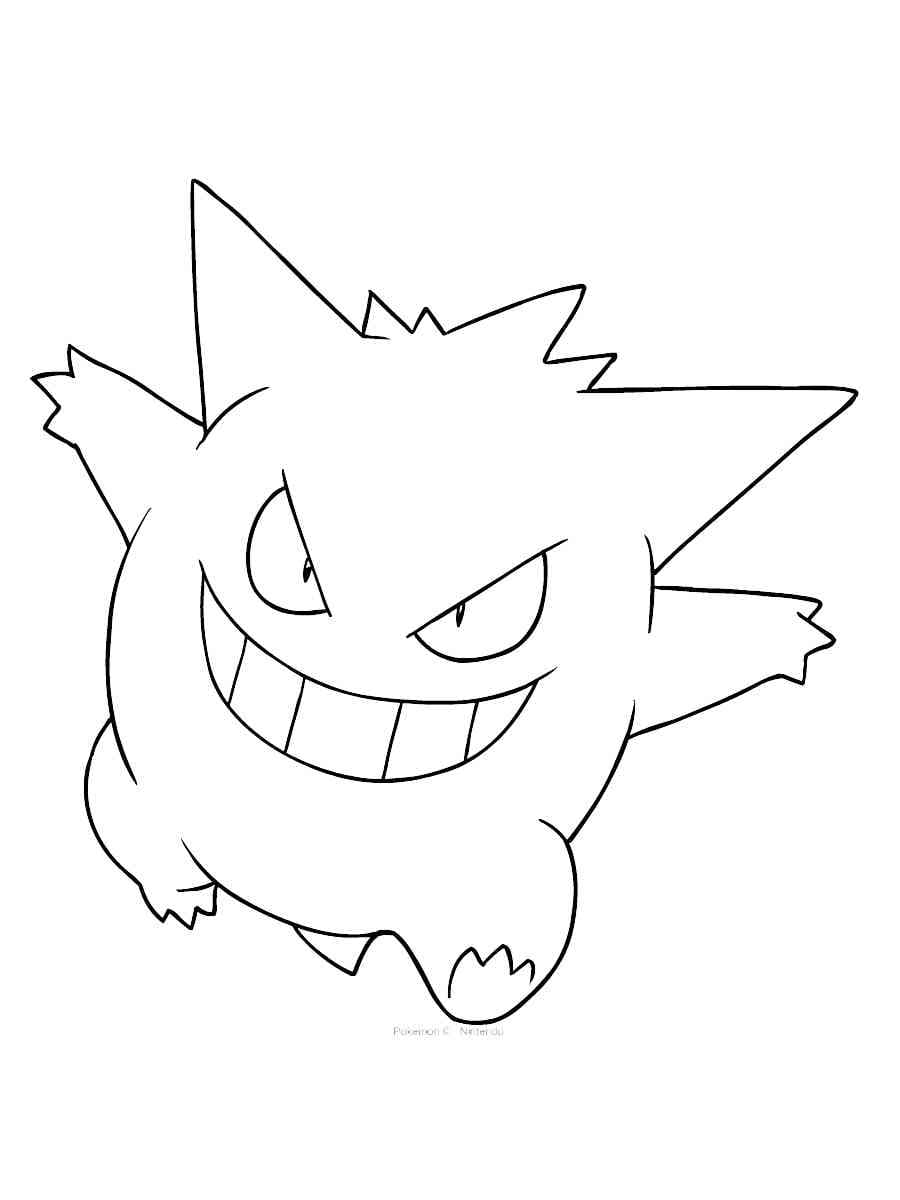 Coloring page: Gengar (Video Games) #181550 - Free Printable Coloring Pages