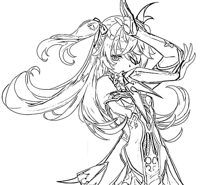 Free printable Genshin Impact coloring page #211699 from Video Games collection