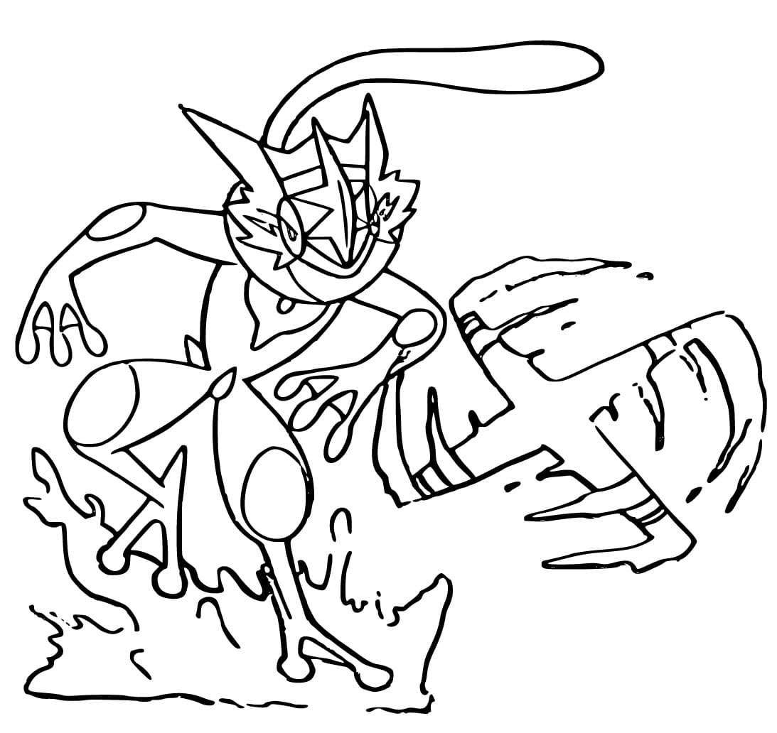 Free printable Greninja coloring page #184234 from Video Games collection