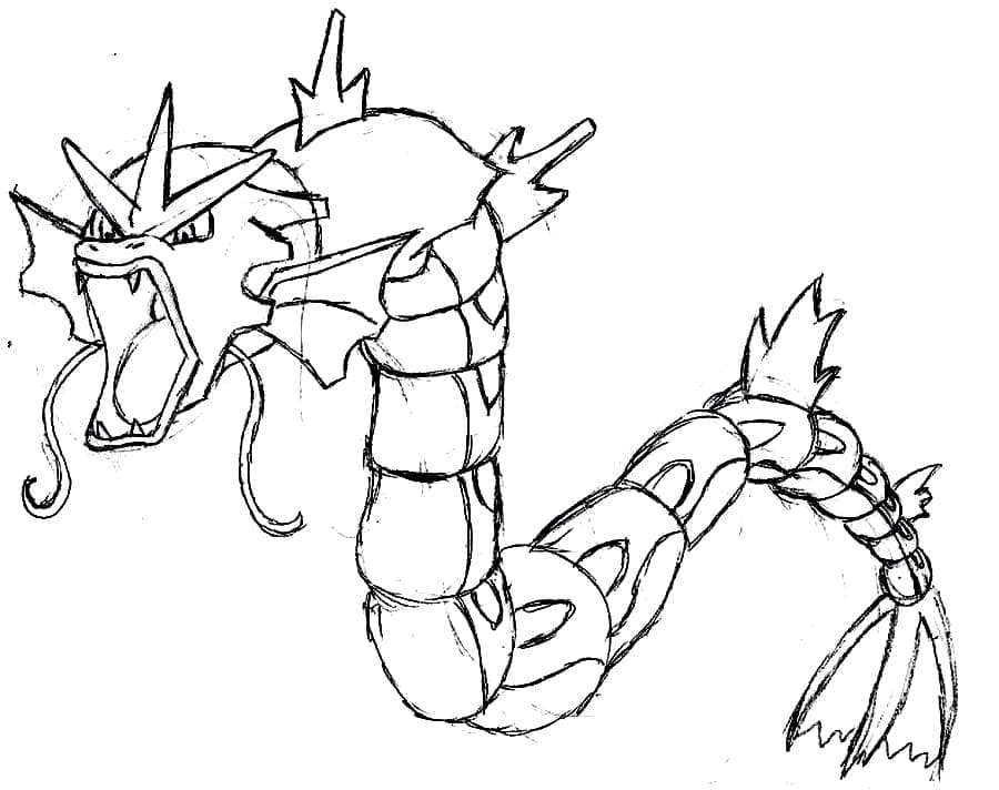 Free printable Gyarados coloring page #181813 from Video Games collection