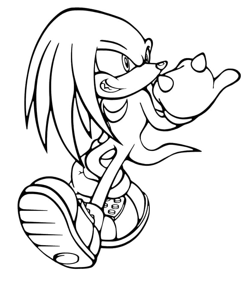 Free printable Knuckles coloring page #212917 from Video Games collection Free printable Knuckles coloring page #212917 from Video Games collection
