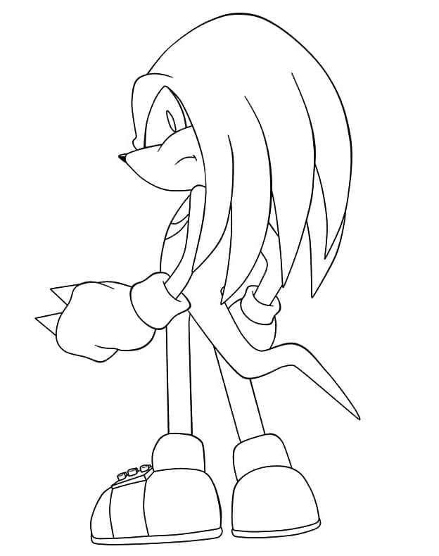 Free printable Knuckles coloring page #212928 from Video Games collection